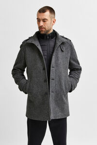 Cortefiel Coat with buttons Grey