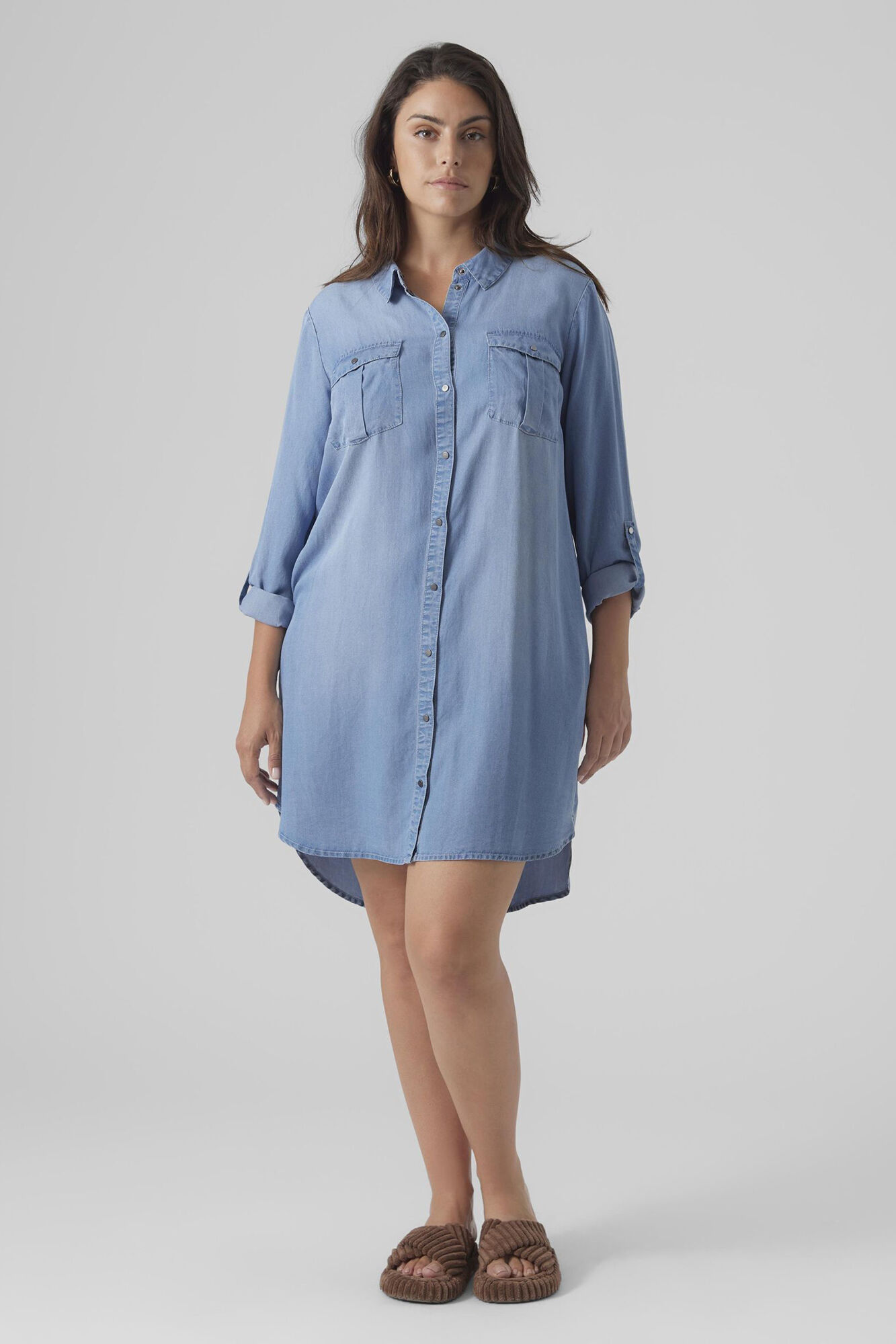 Denim dress curve shop