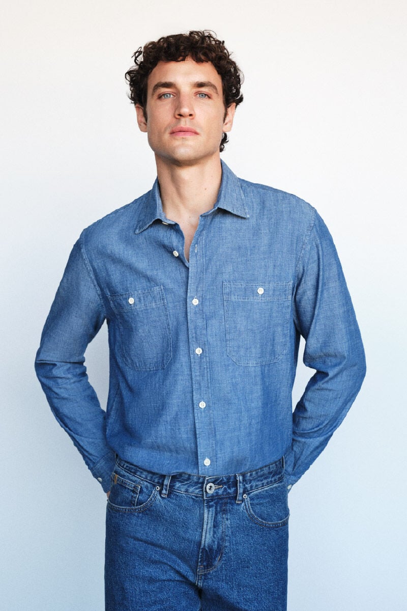 Cortefiel Chambray utility shirt
