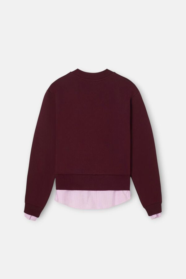 Silbon Woman shirt hem sweatshirt Printed red