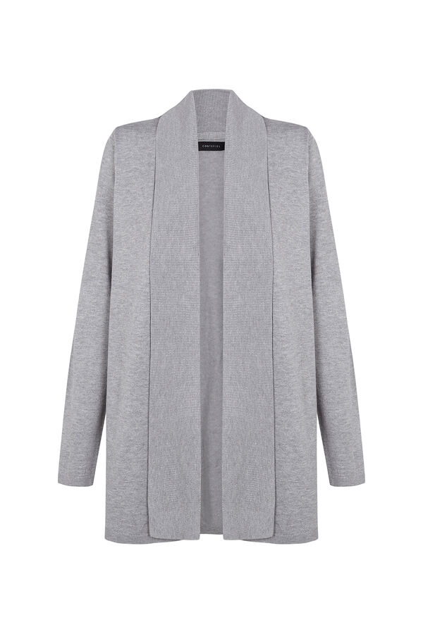 Cortefiel Chaqueta cuello chal Gris