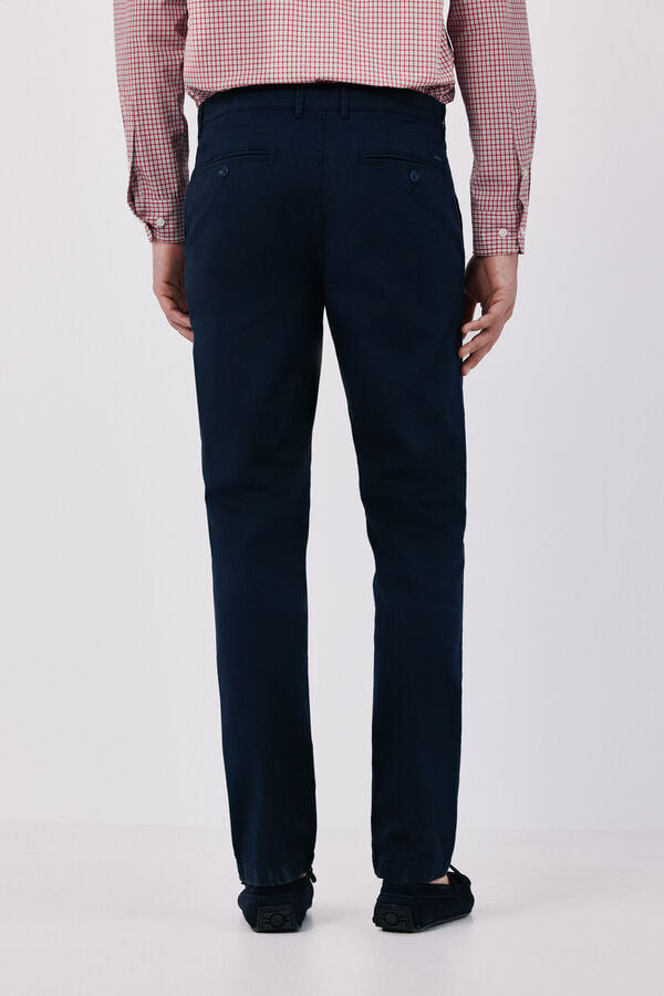 Cortefiel Lightweight slim chinos Navy