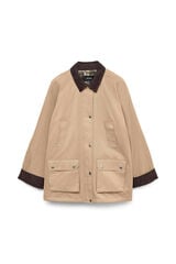 Vero Moda Parka encerada com vários bolsos  Castanho