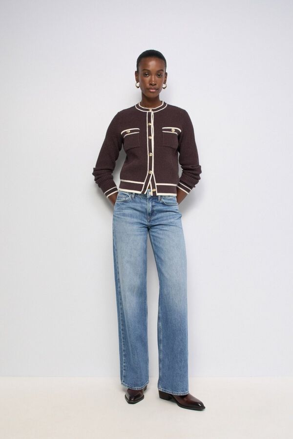 Salsa Jeans Buttoned cardigan Dark brown
