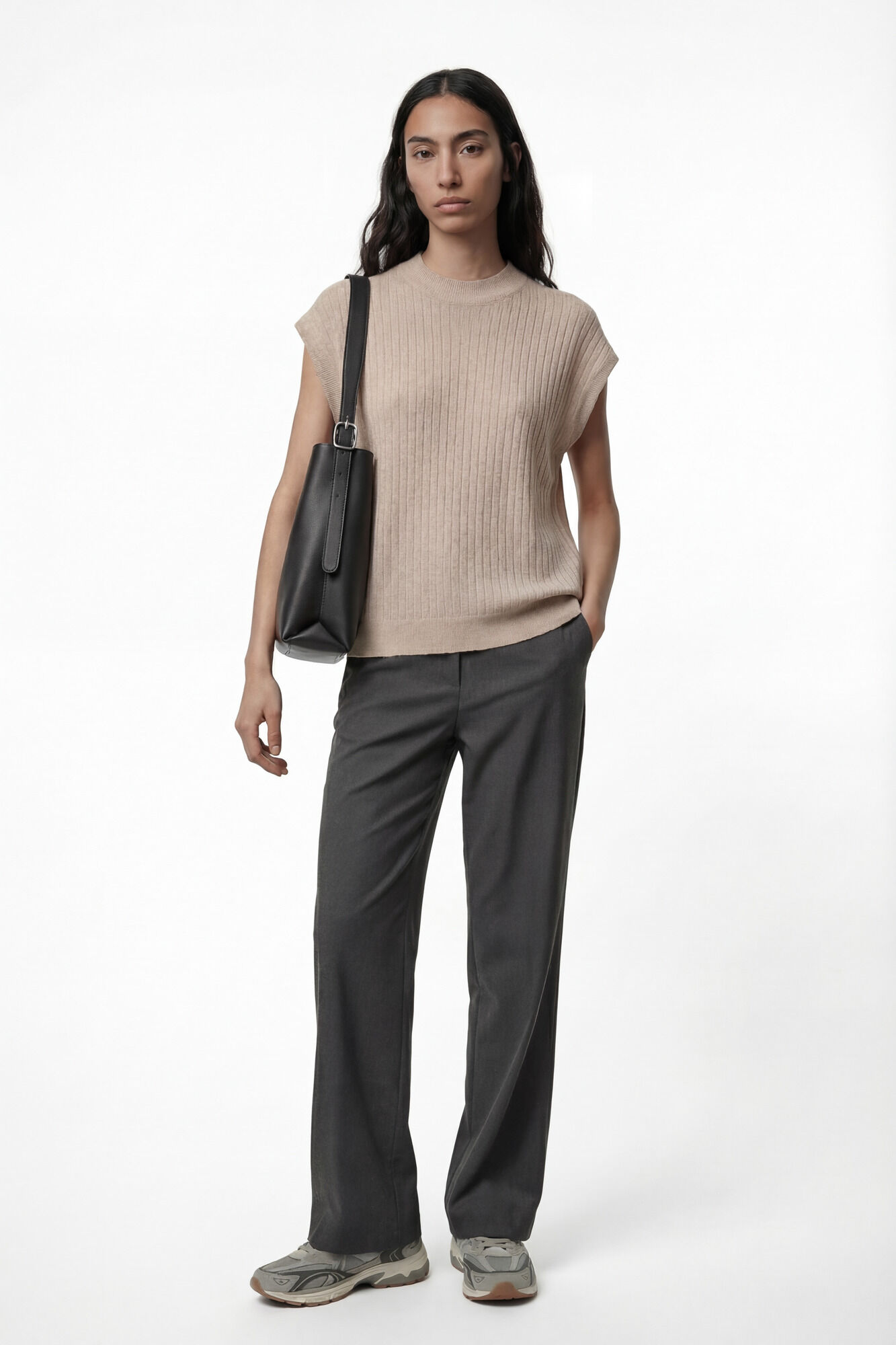 Vero Moda Blusa manga com gola alta 