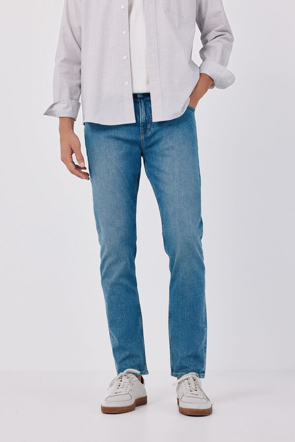 Cortefiel Lightweight slim fit jeans Blue