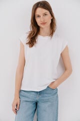 Cortefiel T-shirt decote em bico Branco