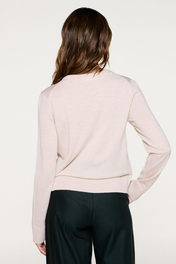 Selected Cárdigan 100% lana merino. Gris
