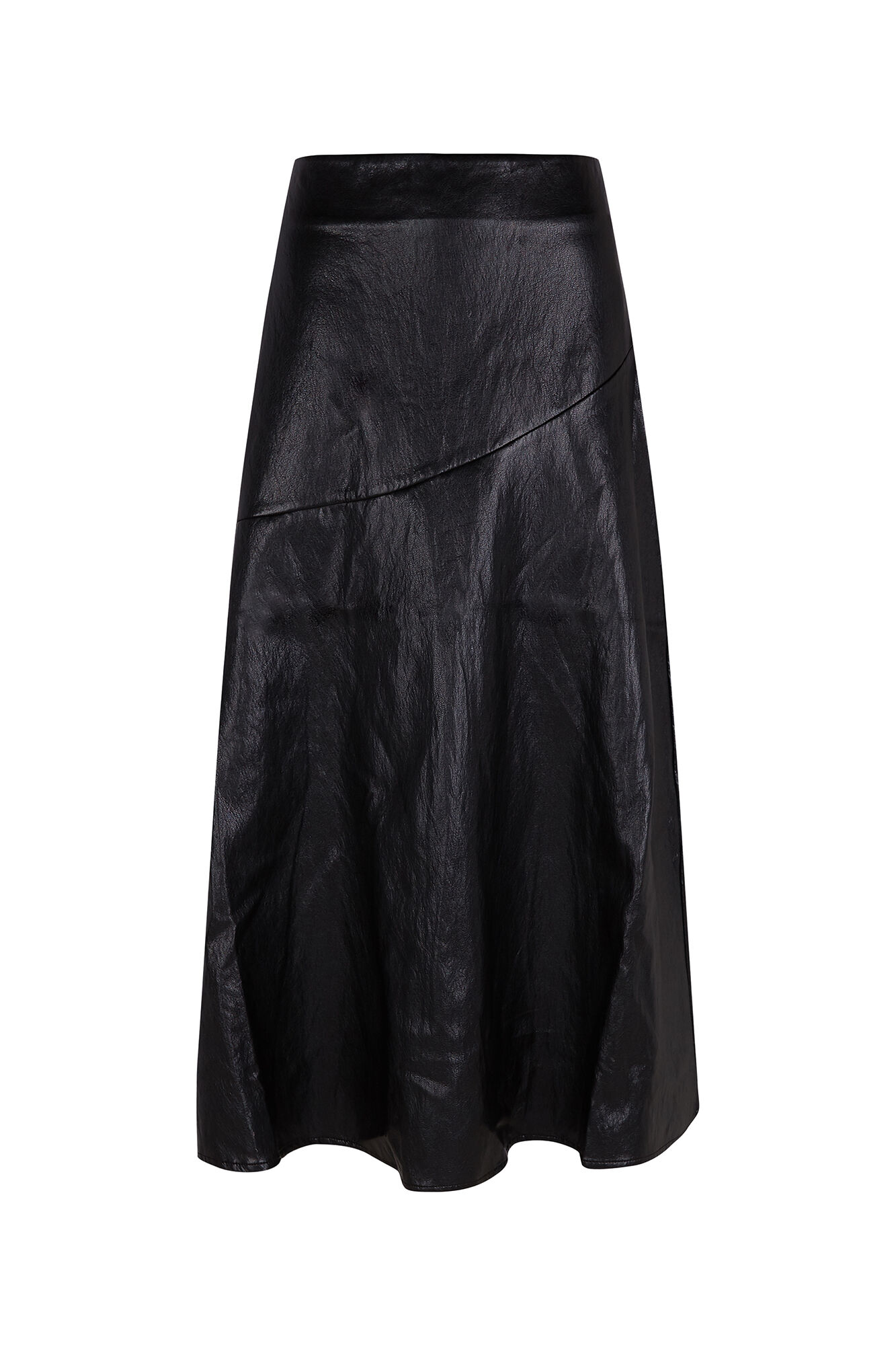 Cortefiel Faux leather midi skirt
