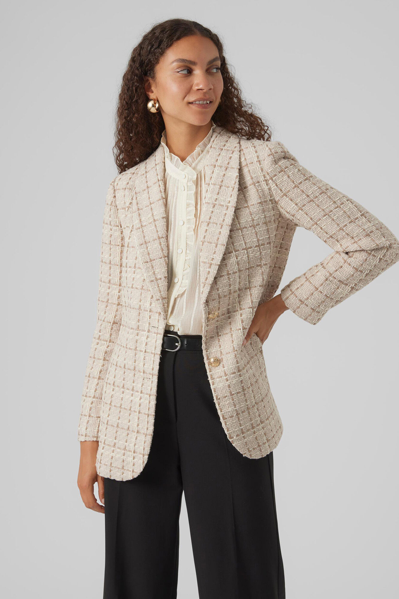 Americana tweed mujer cheap