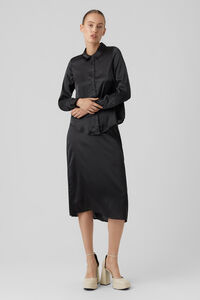 Cortefiel Camisa básica de mujer manga larga Negro