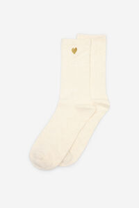Cortefiel Lurex heart long socks