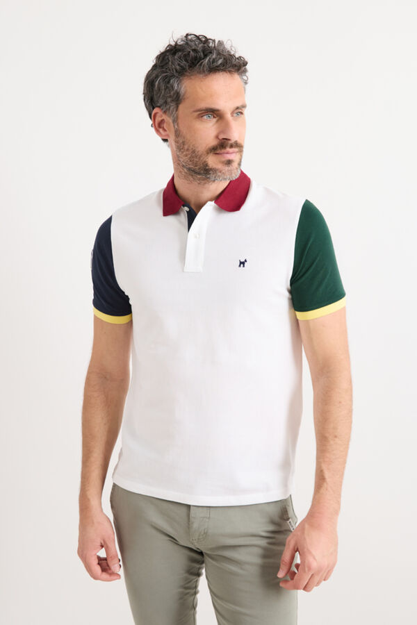 Williot Tricolour polo shirt White