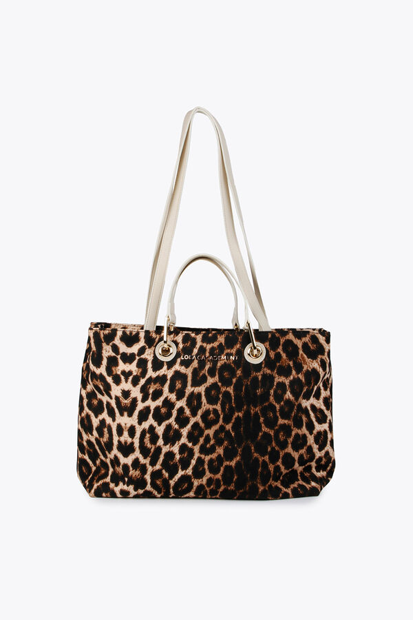 Lola Casademunt Bolso shopper animal print Estampado marrón