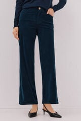 Cortefiel Pantalones Marine Velvet Blue