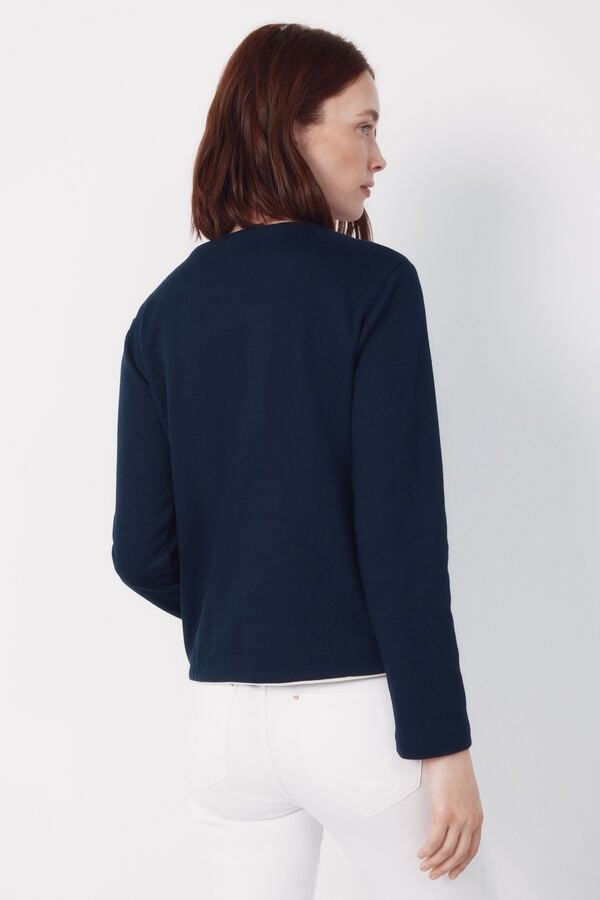 Cortefiel Rebeca vivo contraste Azul marino