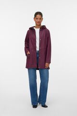 Vero Moda Adjustable hood raincoat Maroon