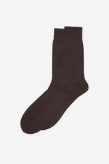 Cortefiel Plain dress socks Dark brown