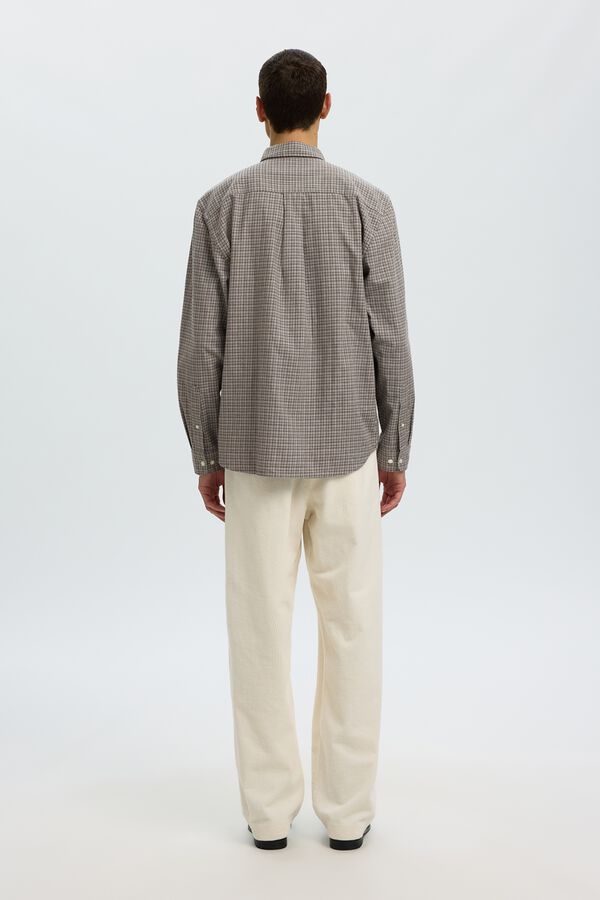 Selected Plaid regular fit shirt Grey