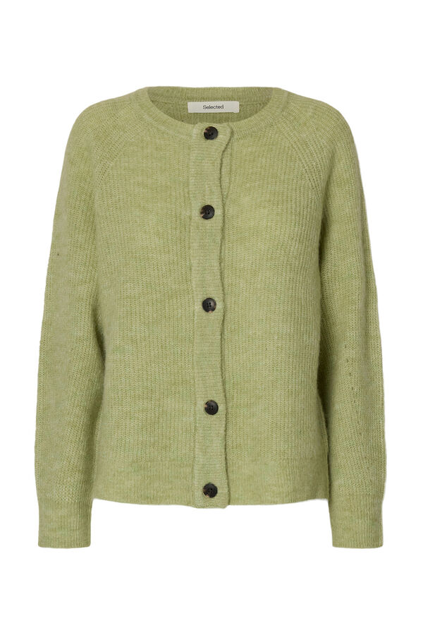 Selected Casaco de malha em lã e alpaca Verde