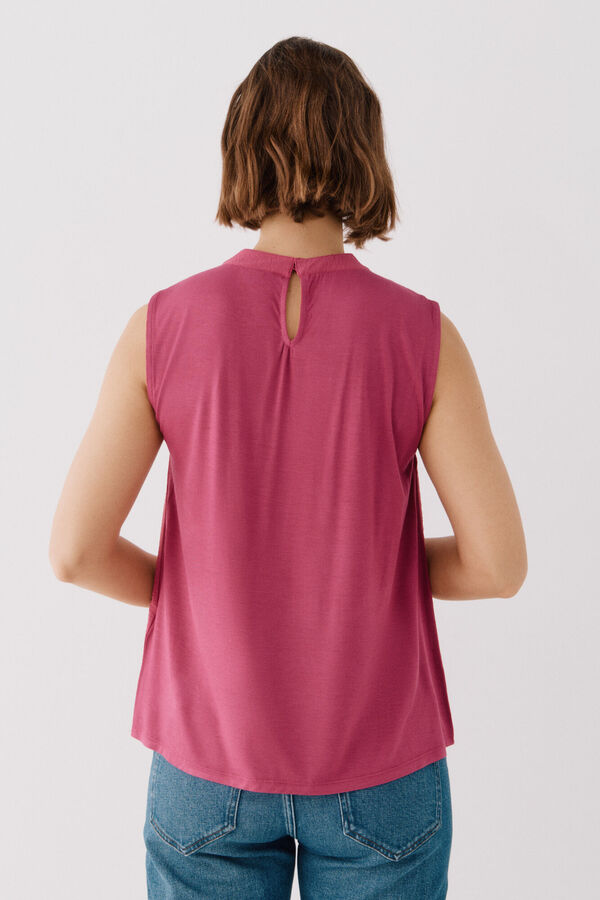 Cortefiel Cropped teardrop top Purple