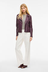 Vila Chaqueta biker polipiel Morado