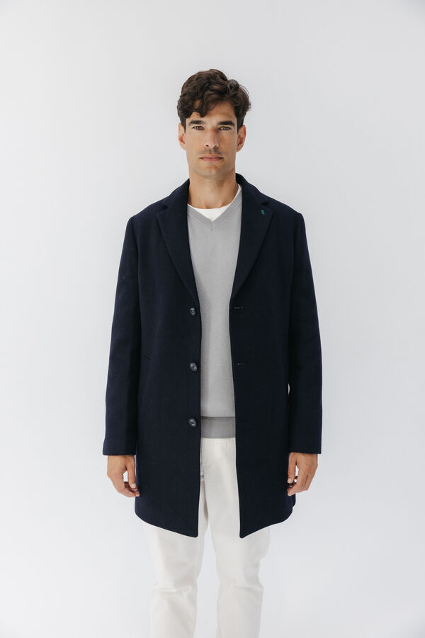 elPulpo Sobretudo com peito de tecido destacável Azul