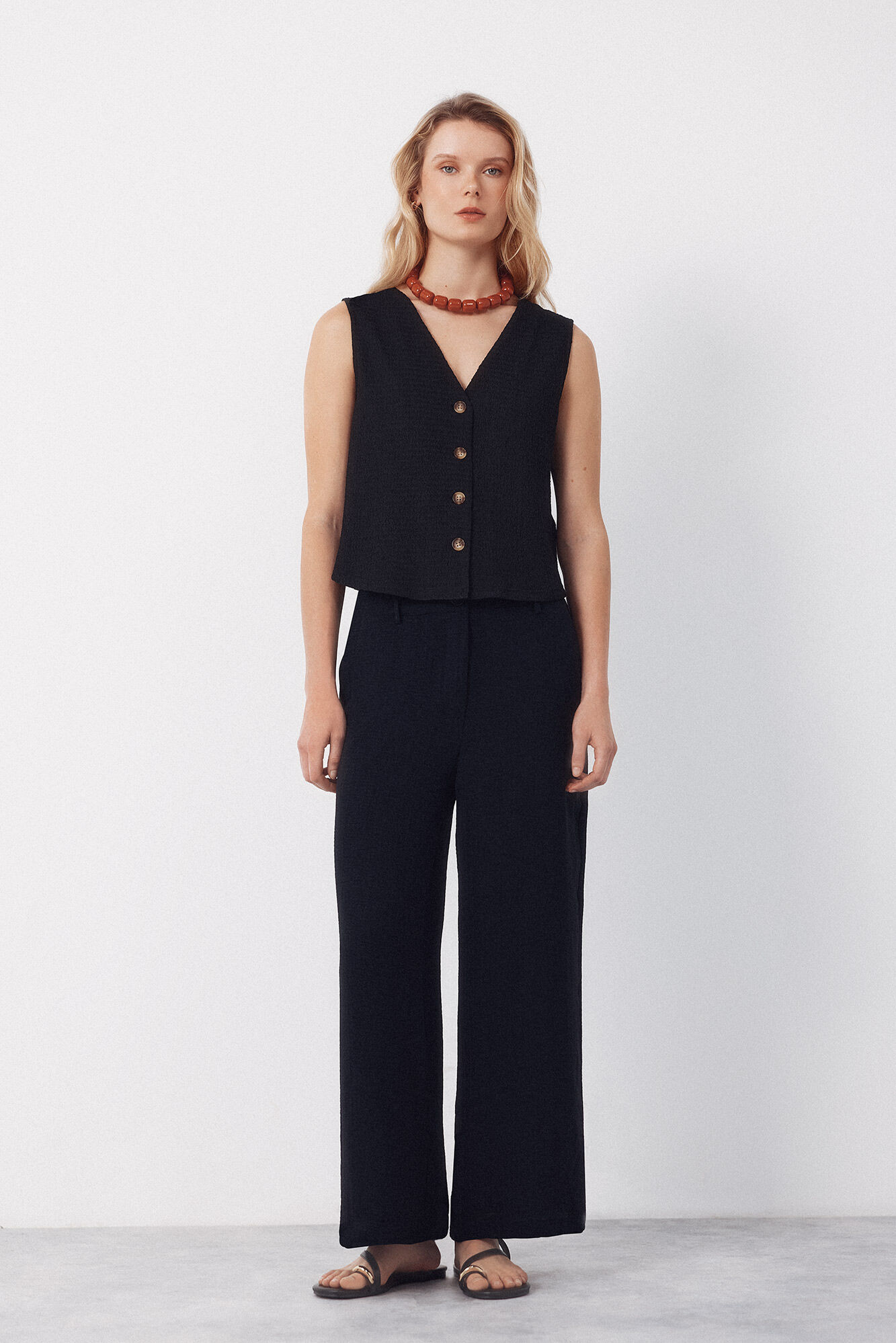 Cortefiel Textured pants