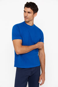 Cortefiel Basic piqué T-shirt Blue