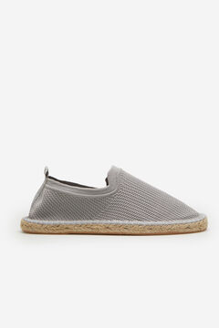 Cortefiel Recycled plain textile espadrille Gray