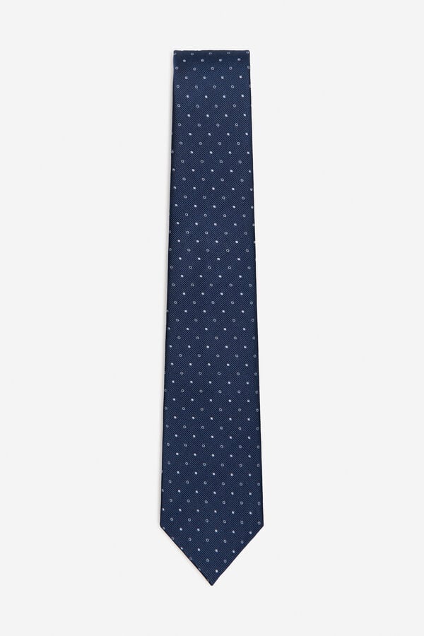 Cortefiel Natural silk tie Navy