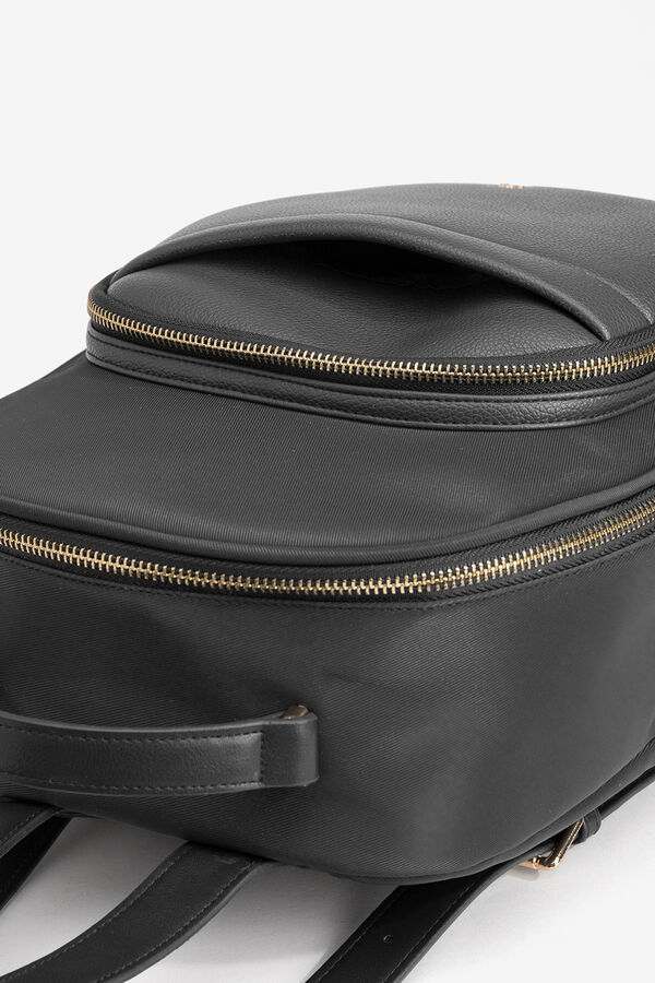 Vilanova Mochila com efeito couro Preto