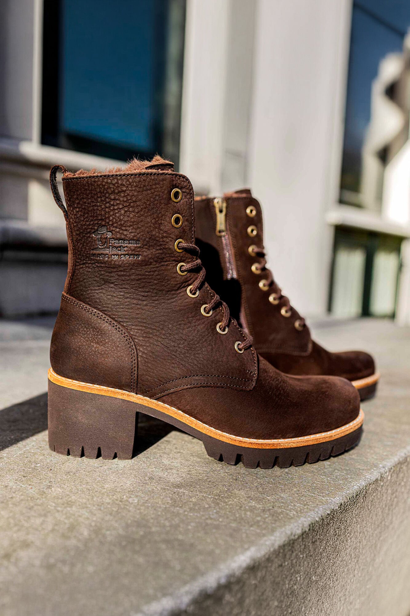 Panama Jack Botas de mulher com salto em pele nobuck
