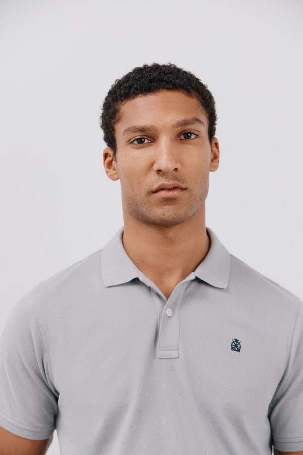 Cortefiel Basic piqué polo shirt Grey