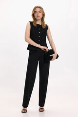 Vila Colete com estampa animal Preto