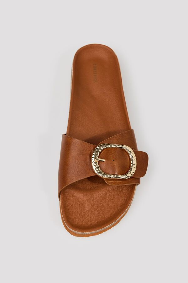 Cortefiel Bio flat sandal Brown