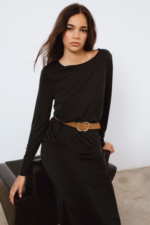 Vila Vestido midi Preto