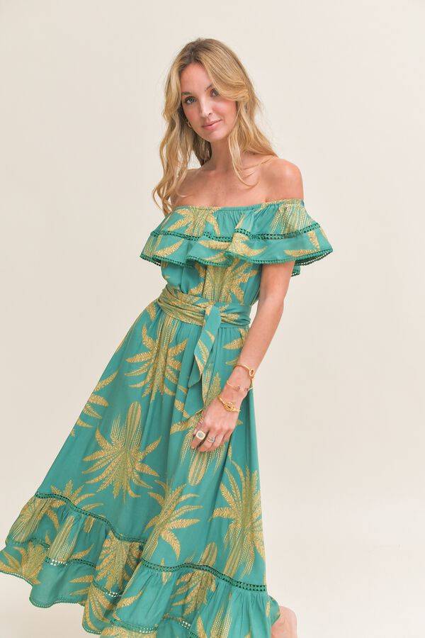 Jaase Vestido comprido Romi Verde