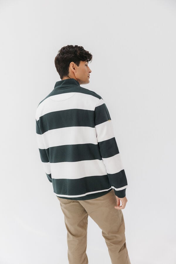 elPulpo Sweatshirt com logo riscas Perkins Verde