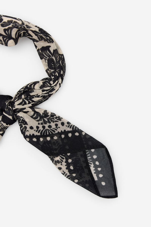 Cortefiel Botanical bandana Printed white
