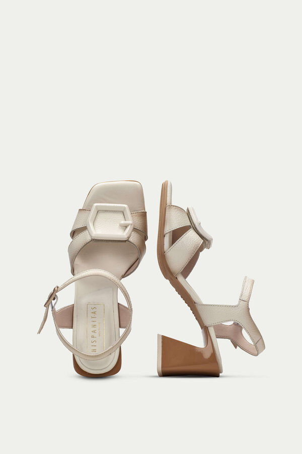 Cortefiel MALLORCA heeled sandal with upper embellishment Ivory