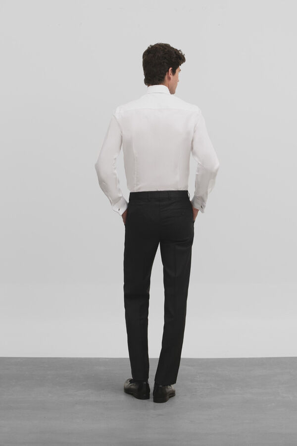Silbon Calça de terno olho de pássaro  Cinzento