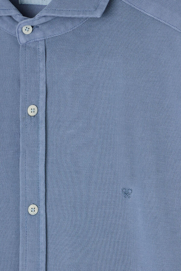 Silbon Camisa desportiva lisa Azul