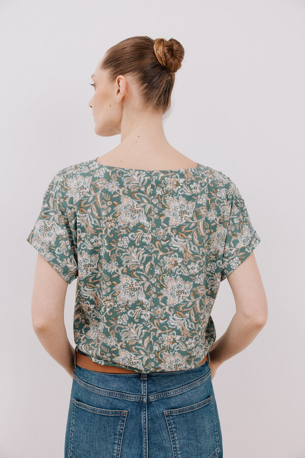 Cortefiel Printed v top Multicolour