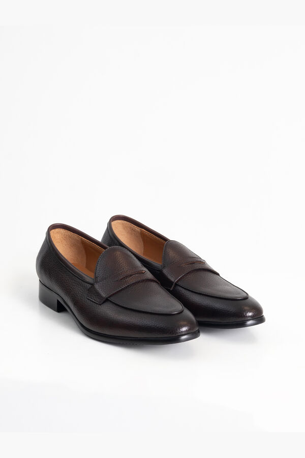 PuroEGO Mocas&iacute;n piel grain antifaz Granate
