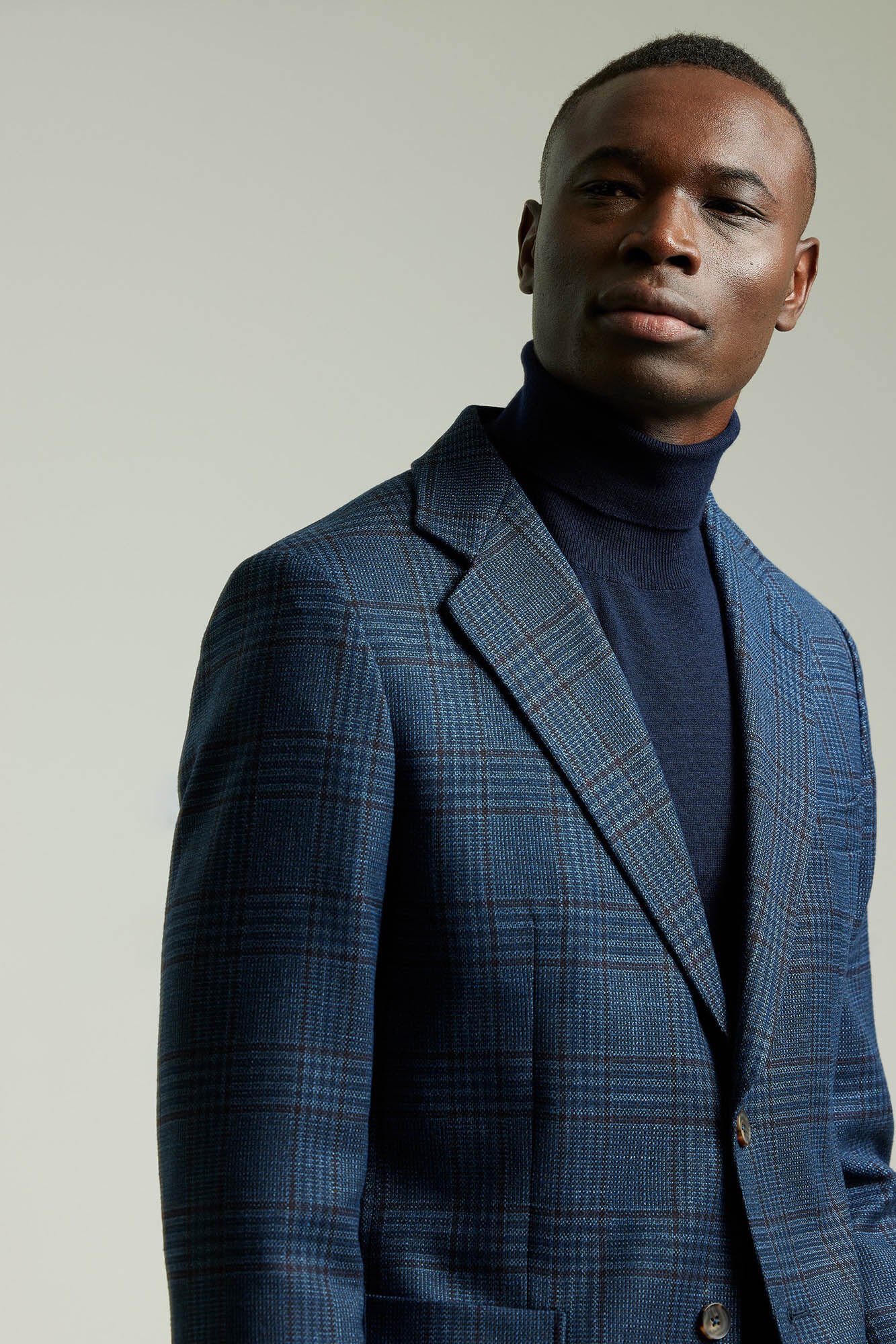 Blue checked clearance blazer men's