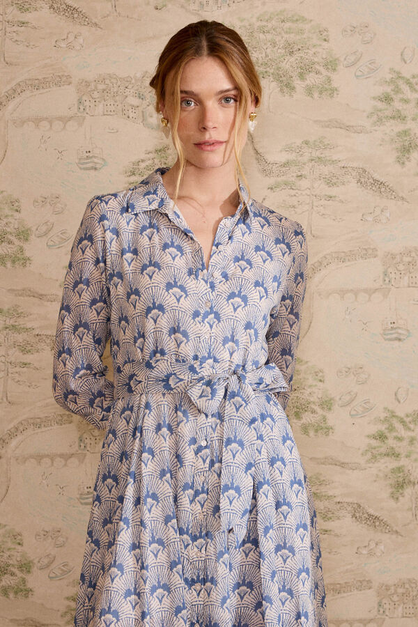 Polín Et Moi Vestido camisa denim Bethsabe Azul