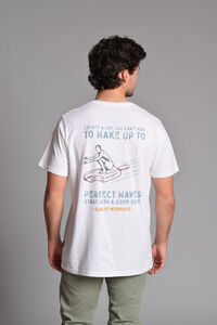 Cortefiel T-shirt print digital Branco