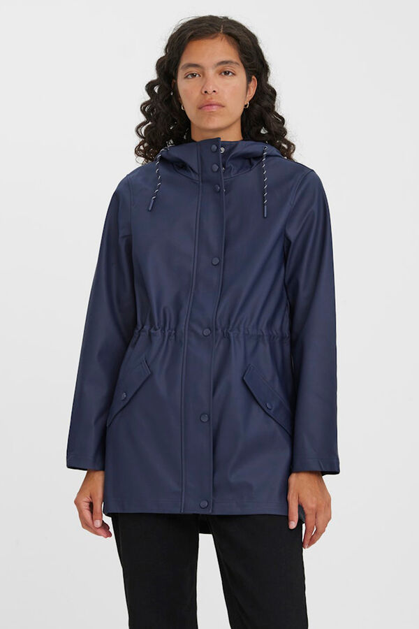 Vero Moda Imperme&aacute;vel manga comprida com capuz Azul
