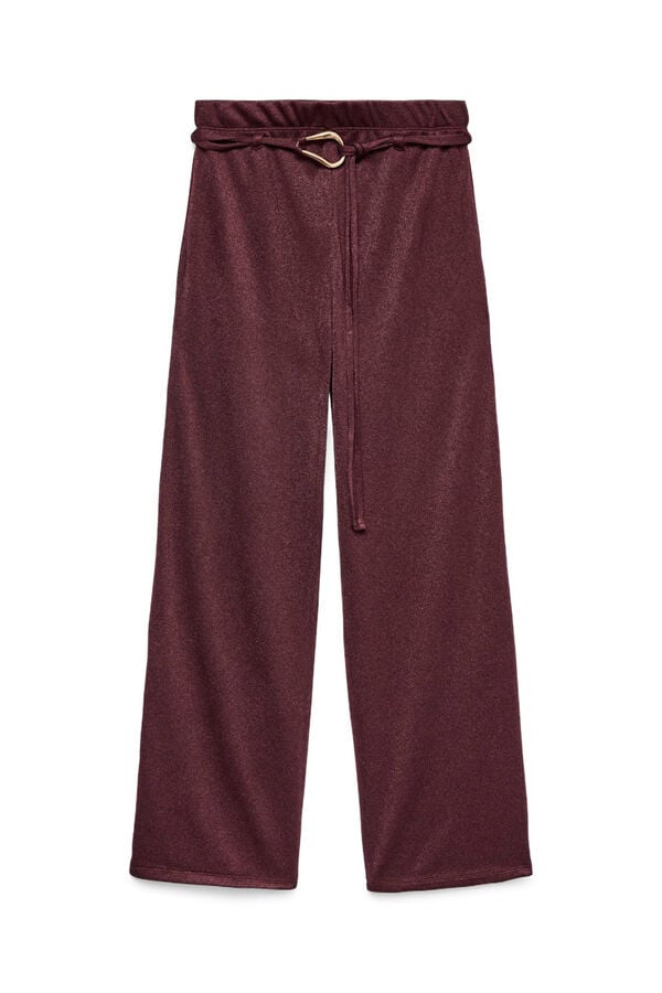 Vero Moda Calça comprida de malha com detalhe de fivela Roxo